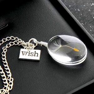 Wish single dandelion necklace